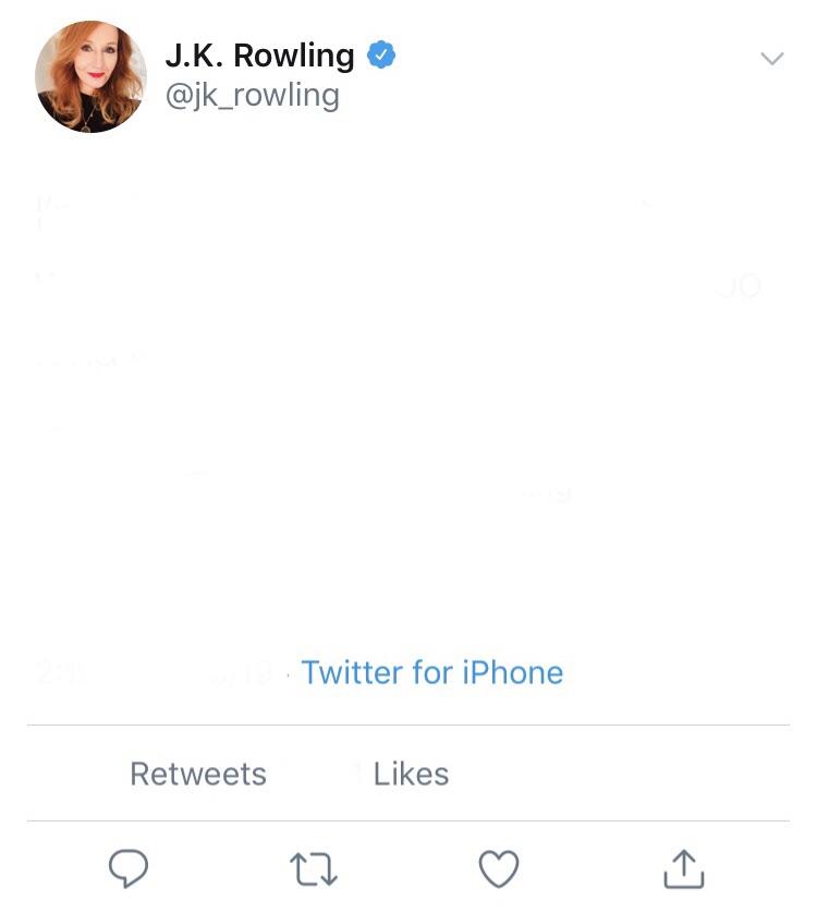 J.K. Rowling Tweet clean meme template