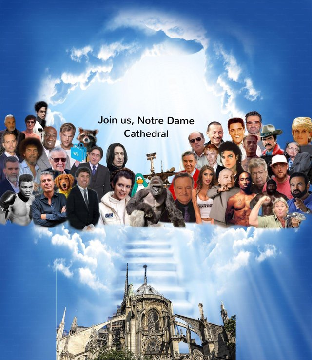 Notre Dame cathedral meme joining everyone else who has died so far this year.