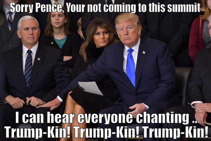 Melania knows a selfish Idea is coming.. Pence felt it coming..