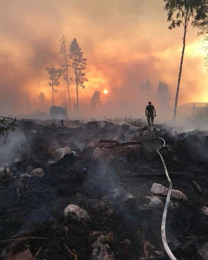 big fire in sweden