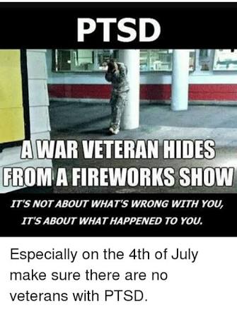 So before you set off those explosives, take a few minutes and ask around with your neighbors and let them know, especially if theyve been in wars or suffer from PTSD, that youre going to be setring off fireworks.