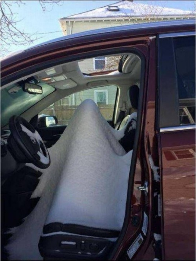 When you forgot to close the sunroof in the car...