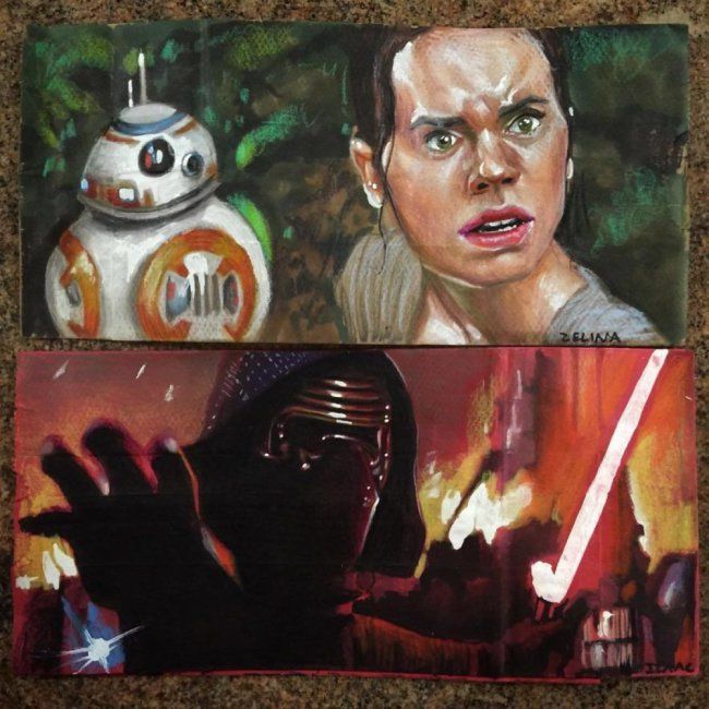 Father and AMAZING Artist, Draws on His Children's Sac Lunch Bags