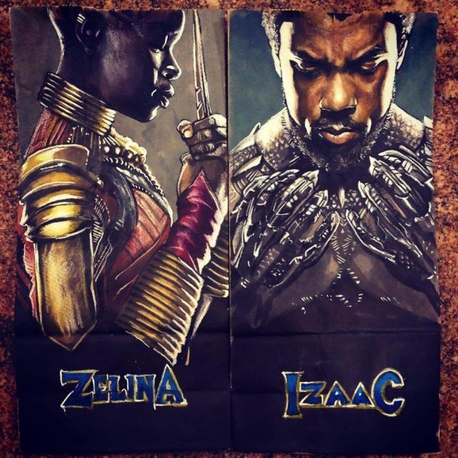 Father and AMAZING Artist, Draws on His Children's Sac Lunch Bags