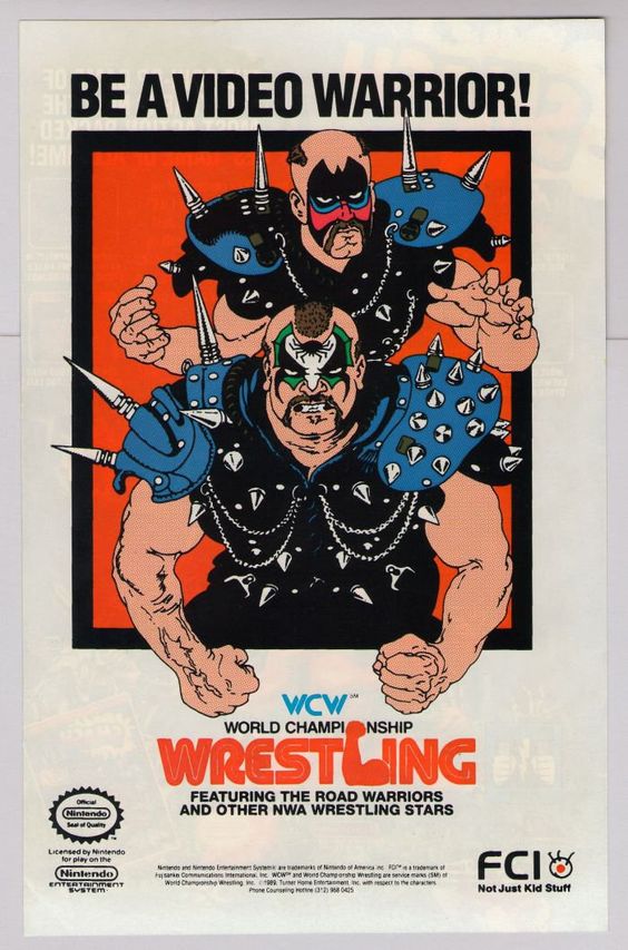 nwa road warriors - Be A Video Warrior! ! sture Wcw World Championship Wrest Ing Featuring The Road Warriors And Other Nwa Wrestling Stars Licensed by Nintendo Nordea C e na Wow wongan Wurth W omen Phone Cover 805 Fcig Nintendo Entertainment her Not Just 