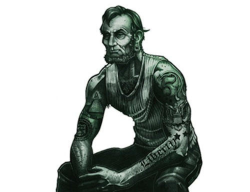 abraham lincoln with tattoos