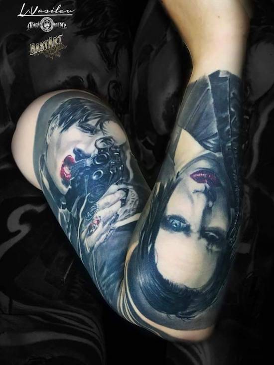 marilyn manson sleeve tattoo