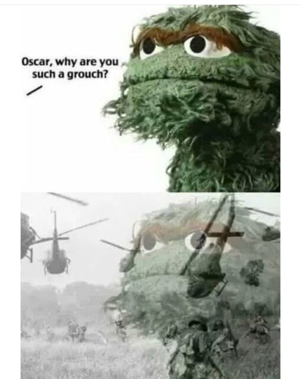 oscar the grouch transparent - Oscar, why are you such a grouch?