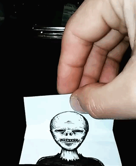 simple folded surprise drawing