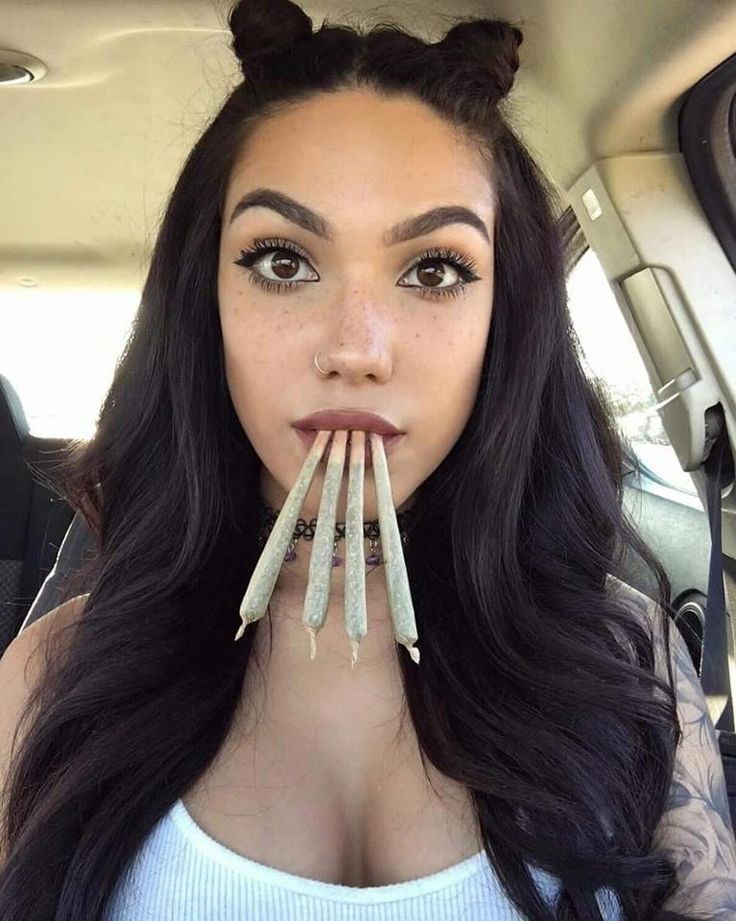 random xxx girl smoking weed