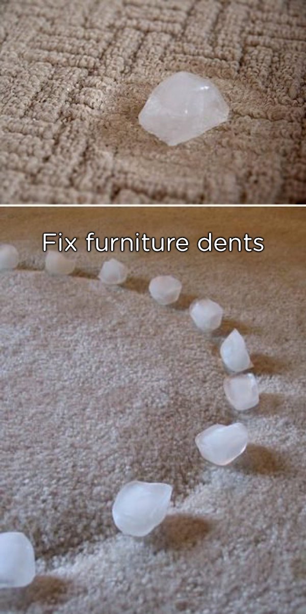 diy home hacks - Fix furniture dents