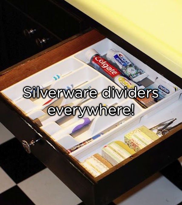 Colgate Silverware dividers everywhere!