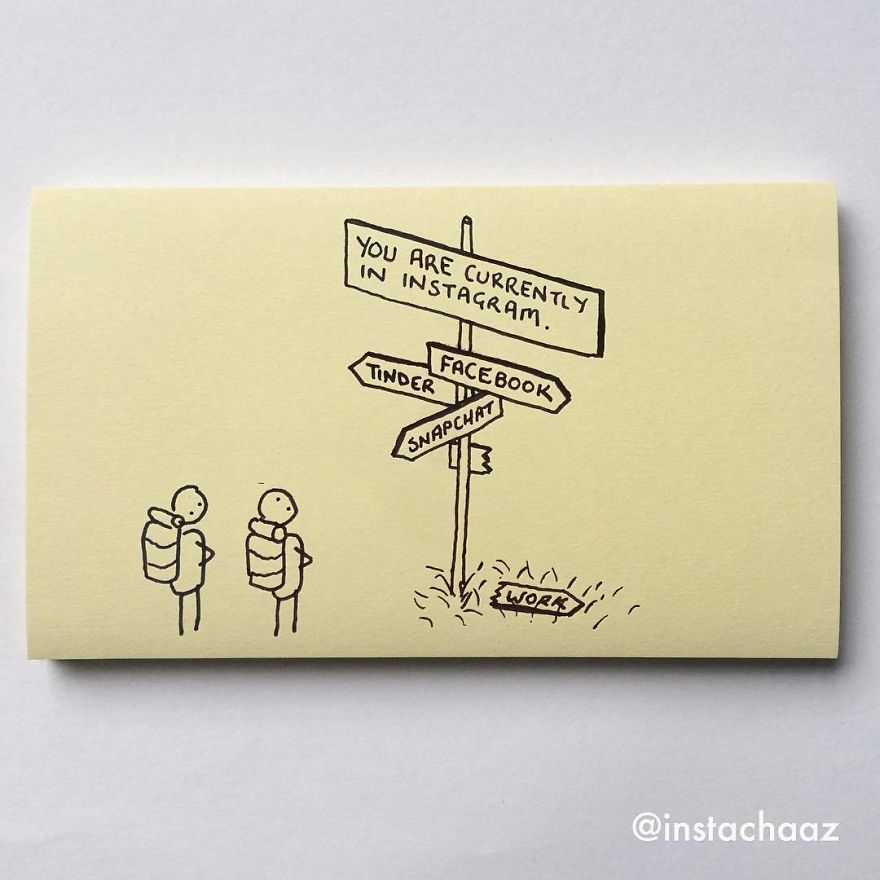 Man Uses Sticky Notes as His Canvas to Sum Up Being an Adult