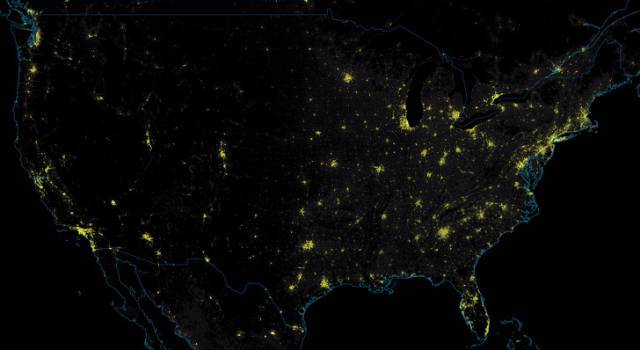 A Heat Map of the US's Population Density