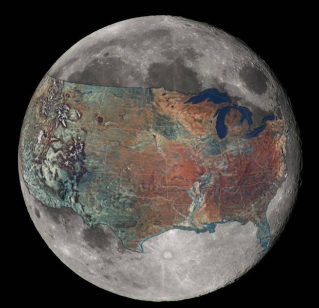 The Entire US Could Fit on the Moon