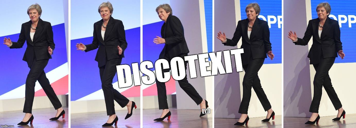 memes - theresa may dancing on stage