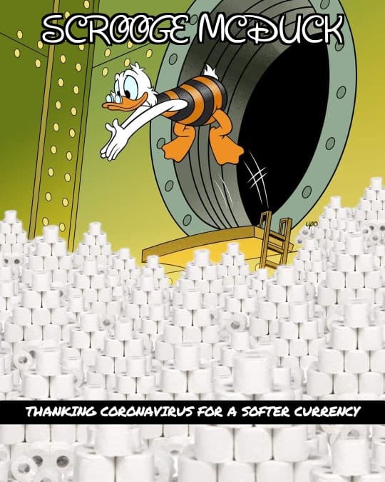 scrooge mcduck money bin - Scrooge Mcduck Thanking Coronavirus For A Softer Currency