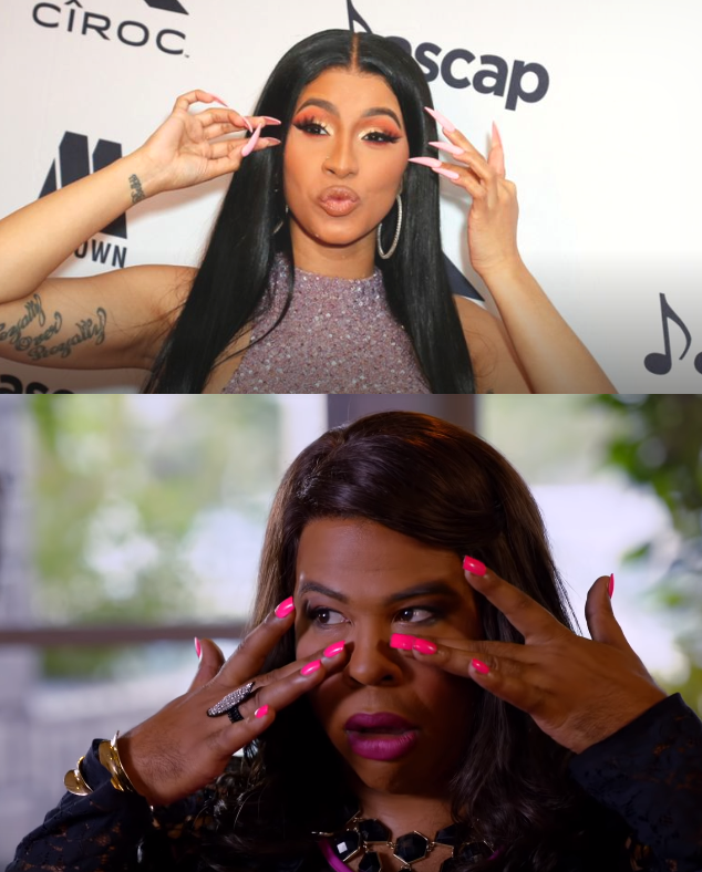 I thought Cardi B looked like Meegan from Key & Peele. I went back to watch an episode, and sure enough...