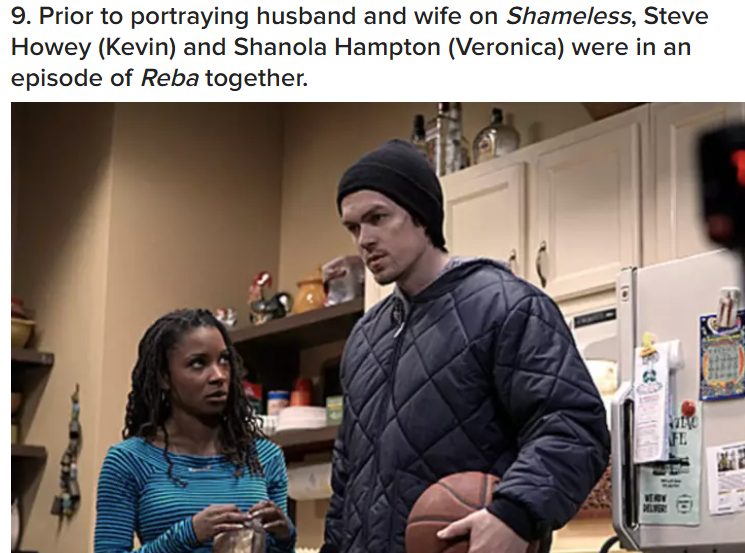 shameless turtle - 9. Prior to portraying husband and wife on Shameless, Steve Howey Kevin and Shanola Hampton Veronica were in an episode of Reba together.