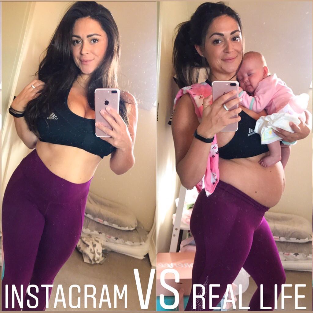 instagram vs reality pregnancy - Instagram Vs Real Life