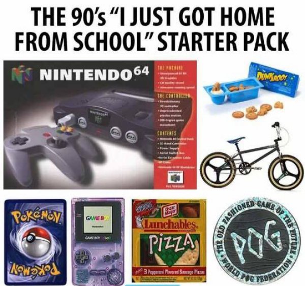 starter pack - nintendo starter pack - The 90's I Just Got Home From School