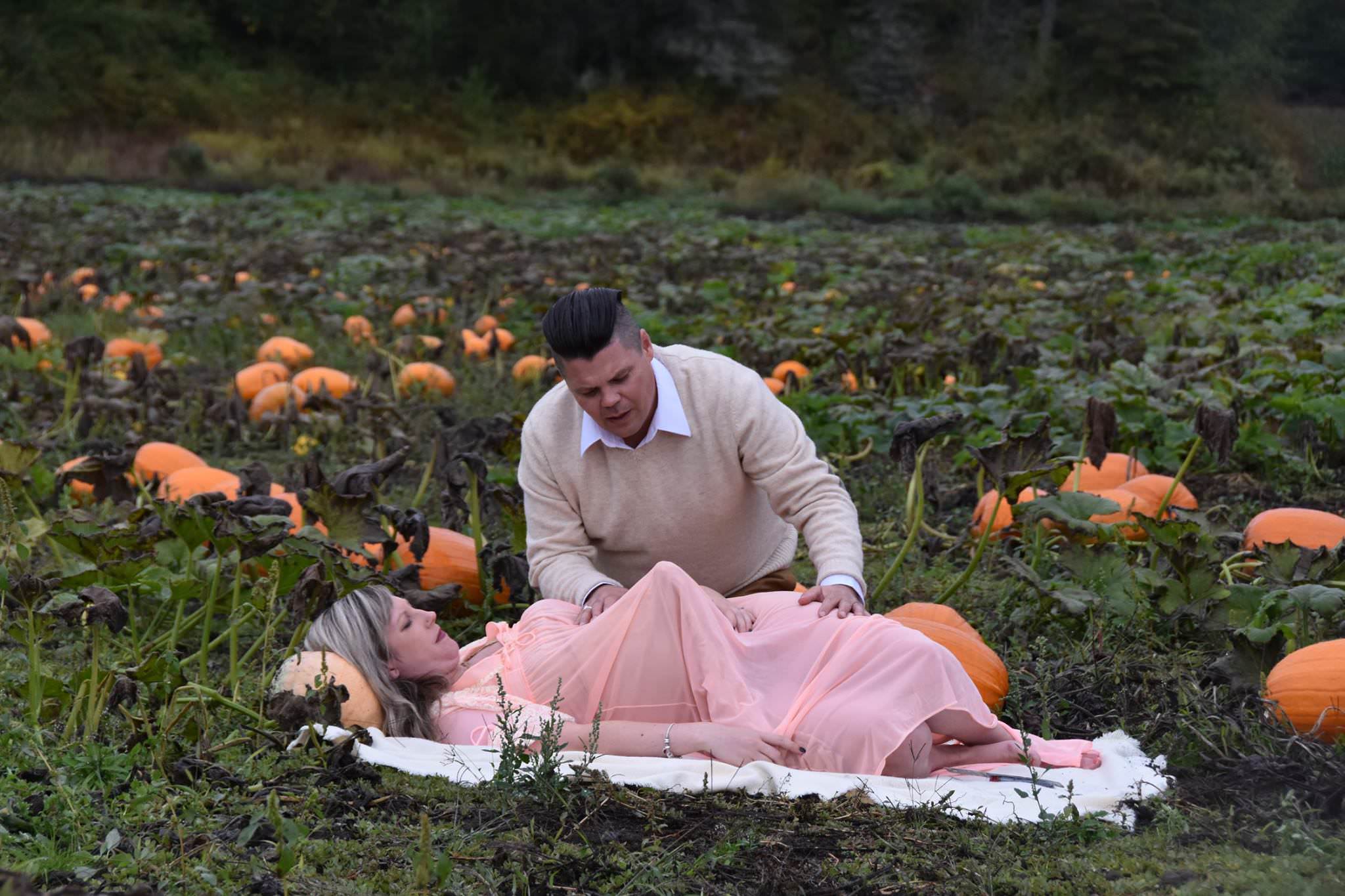 Creative Couple Do A Special Maternity Photoshoot In Pumpkin Field