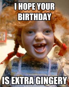 Birthday meme for an extra gingery happy birthday