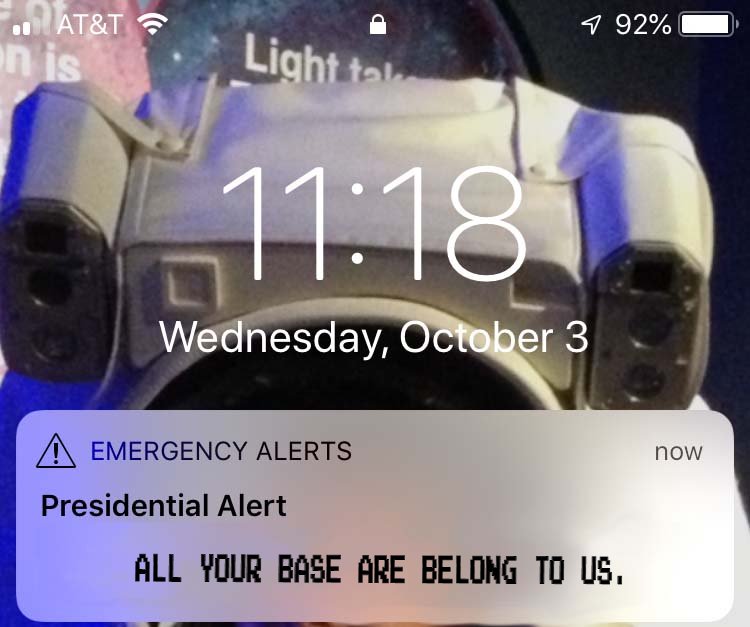 ALL YOUR BASE ARE BELONG TO US.