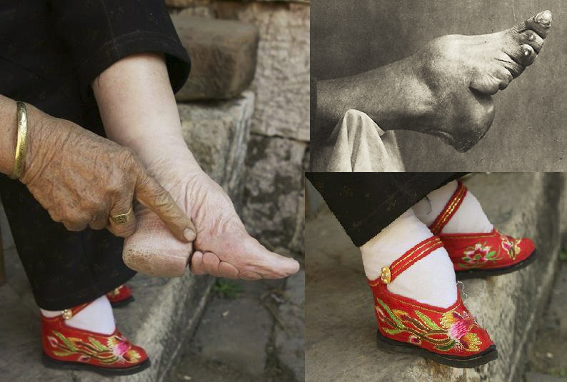 human oddity foot binding process