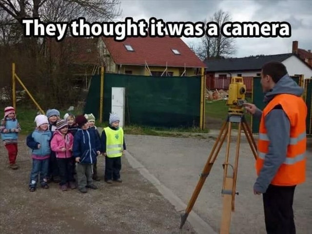 surveyor kids - They thought itwas a camera