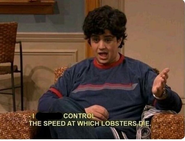 funny picture about do not control the rate - Control The Speed At Which Lobsters Die.