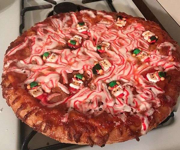 candy cane pizza