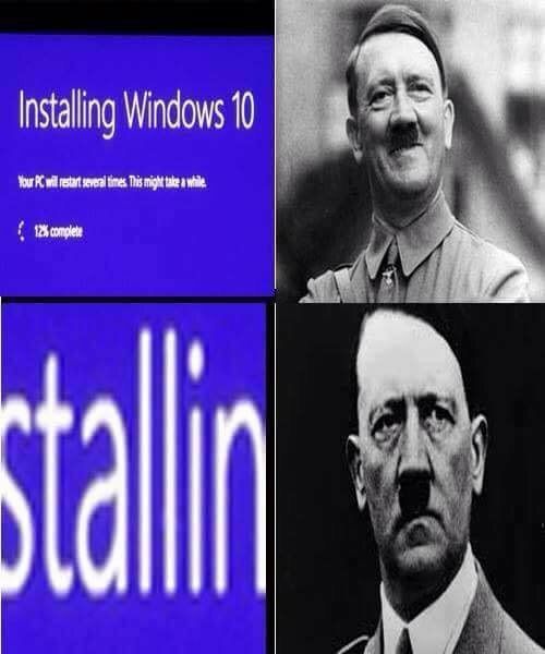 windows 10 update memes - Installing Windows 10 Your Chwil restant several times This might take a wide 12% complete