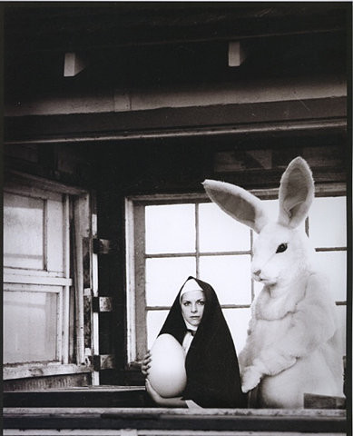 art photography people rabbit