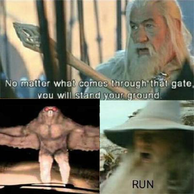 sonic nicolas cage - No matter what comes through that gate, you will stand your ground Run