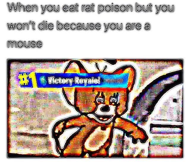 f0rtnite memes - When you eat rat poison but you won't die because you are a mouse Victory Royale mer Hers