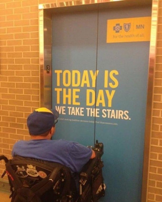 not take the stairs - Mn Today Is The Day We Take The Stairs