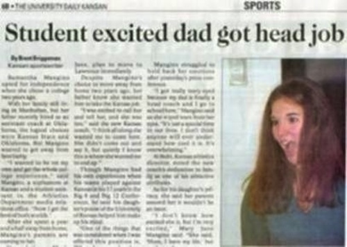 student excited dad got head job - Sports Student excited dad got head job