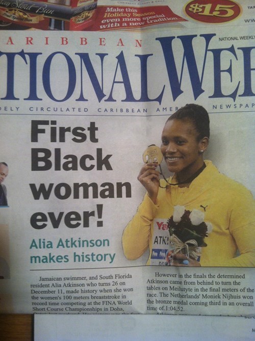 funny newspaper fails - tout $15 Make this Holiday S on even more s with a new ww A R I B B E A N National Weekl Tionalwei Ely Circulated Caribbean Amer Newspap First Black woman ever! Atk Alia Atkinson makes history Jamaican swimmer, and South Florida re