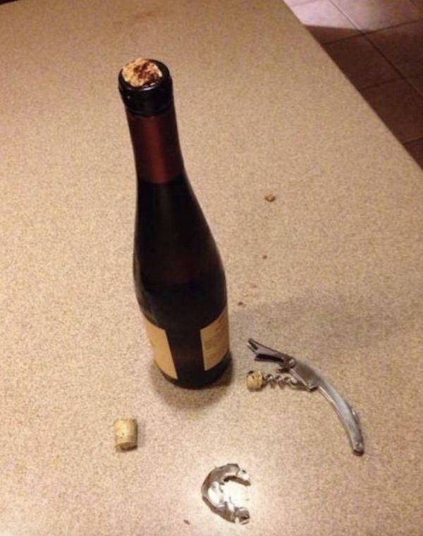 bad luck wine opening fail