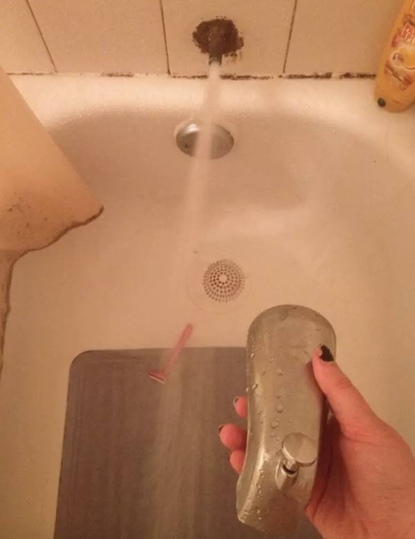 bad luck bathtub faucet broke off