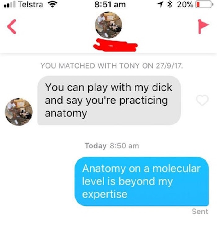murdered by words gif - Il Telstra 1 20%O You Matched With Tony On 27917. You can play with my dick and say you're practicing anatomy Today Anatomy on a molecular level is beyond my expertise Sent