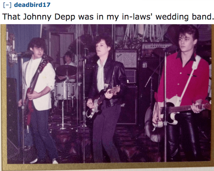 johnny depp the kids 1981 - deadbird17 That Johnny Depp was in my inlaws' wedding band.