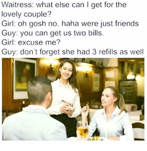 friend zone meme separate checks if that is how it is going to be