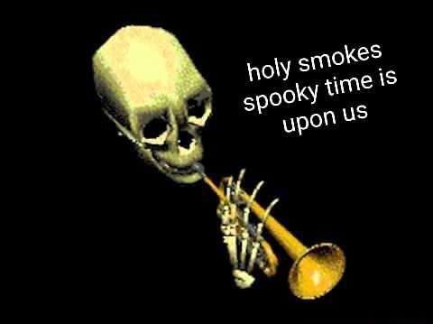 skull trumpet - holy smokes spooky time is upon us