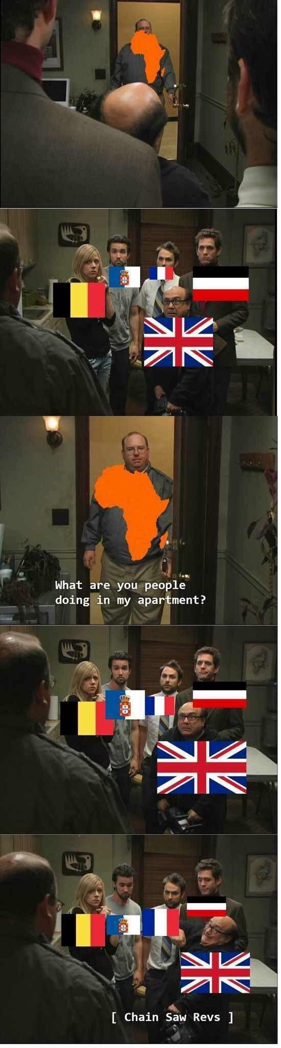 Always Sunny in Philadelphia - Man Walking into People's Apartment - Colonization of Africa