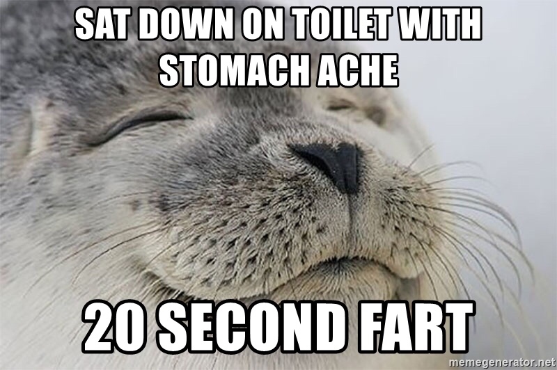 memes - out of office holiday meme - Sat Down On Toilet With Stomach Ache 20 Second Fart memegenerator.net