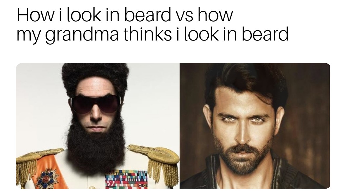 my grandma thinks i look - How i look in beard vs how my grandma thinks i look in beard