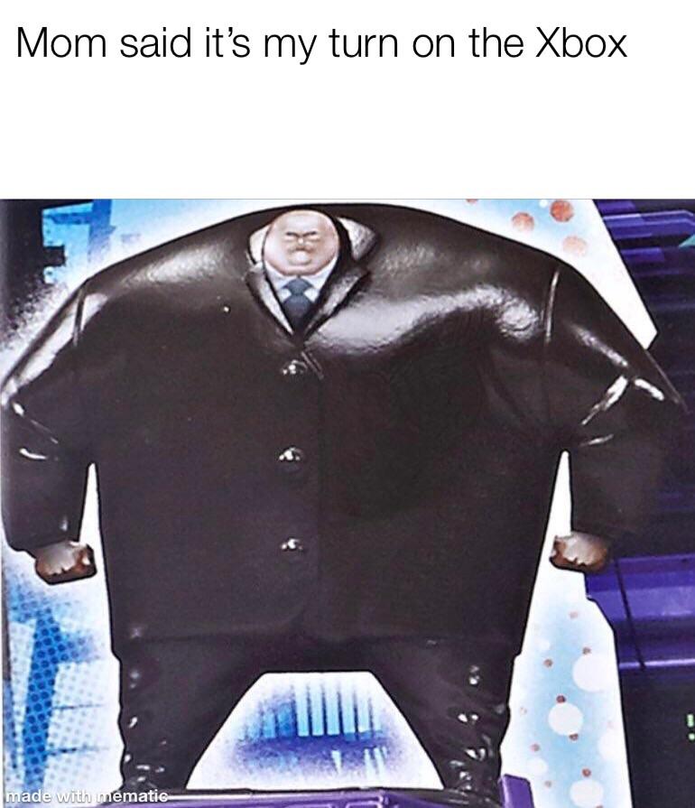 into the spider verse kingpin - Mom said it's my turn on the Xbox made with mematie