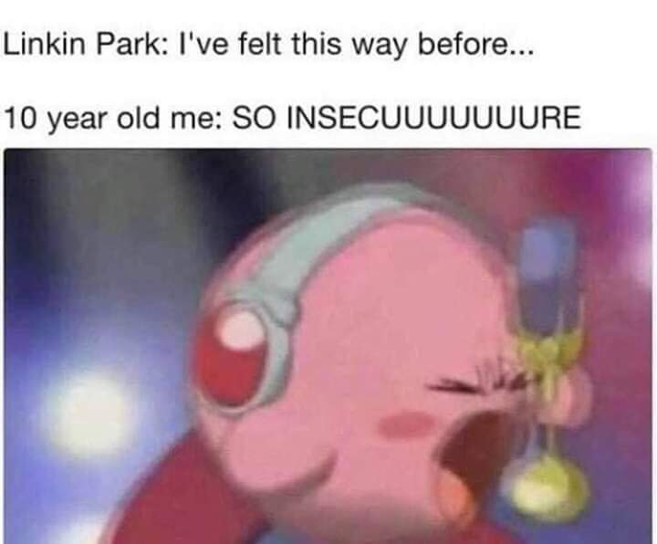 memes  - so insecure linkin park meme - Linkin Park I've felt this way before... 10 year old me So Insecuuuuuuure